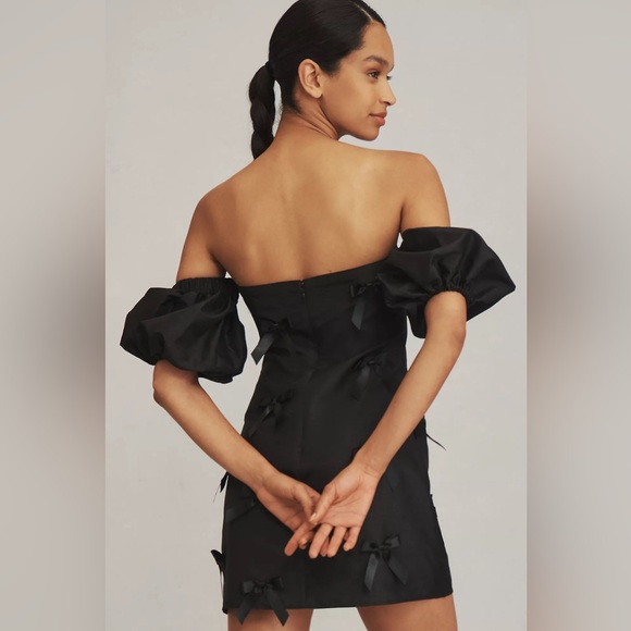 NWT Anthropologie Hutch Off-The-Shoulder Bow Mini Dress - Picture 4 of 10